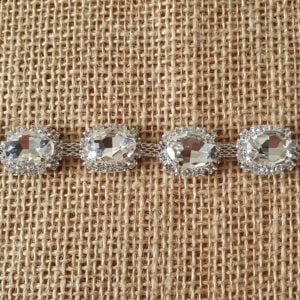3/4"/ 19mm Heavy Diamantee Cluster stone on metal trim