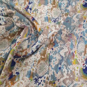 Fantastic snakeskin effect design in soft Viscose Challis