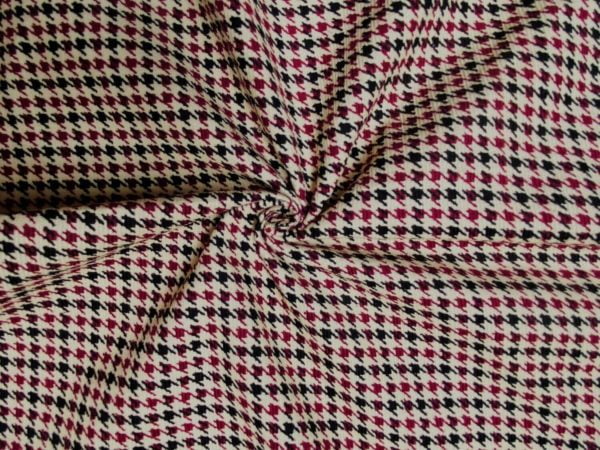 Printed Cotton Baby Needlecord - Houndstooth Check