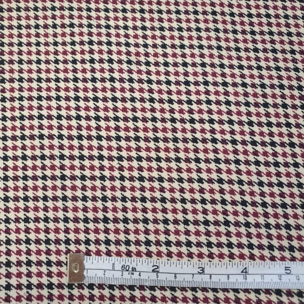 Printed Cotton Baby Needlecord - Houndstooth Check - Image 4