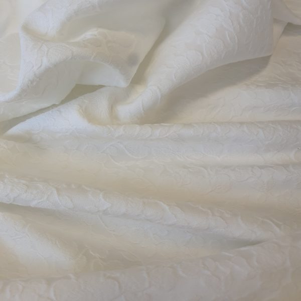 Bridal and Evening Floral Jacquard in Parchment Ivory - Image 3
