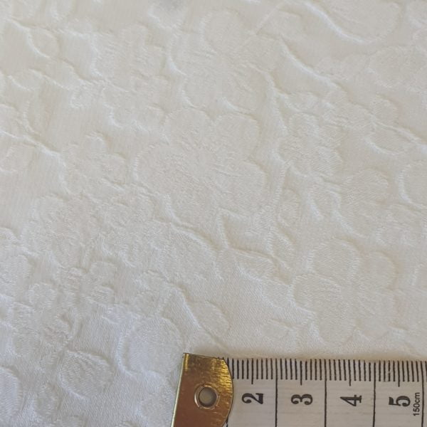 Bridal and Evening Floral Jacquard in Parchment Ivory - Image 4