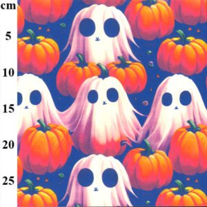 Halloween Ghostly Pumpkins Cotton per 1/2mt