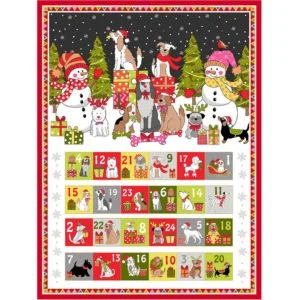 Santa Yappy Dog Advent Calendar by Makower 2368