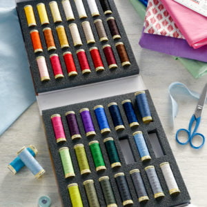 Sewing Thread Album: Sew-All Multipurpose: 42 threads x 100m: Assorted shades.