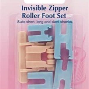 Invisible / Concealed Zipper Roller Foot Set by Hemline