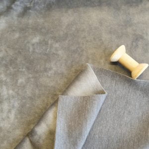 Stretch Velvet Melange Ponte Jersey in Smokey Chinchilla Taupe
