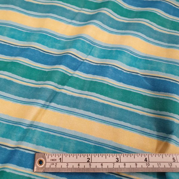 Cotton Stretch Jersey 'Summer Bright Stripe' Sold per 1/2mt - Image 2