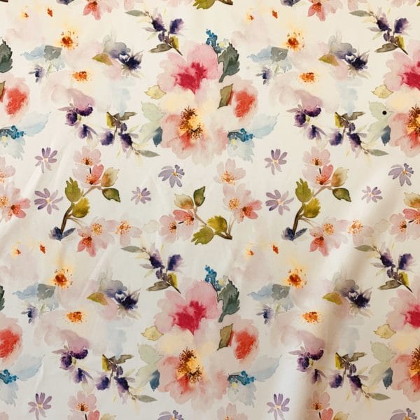 Spring pastel floral in Polyester Marocaine Faille Panama - Image 3