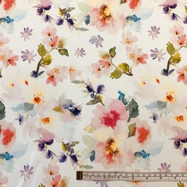 Spring pastel floral in Polyester Marocaine Faille Panama - Image 5