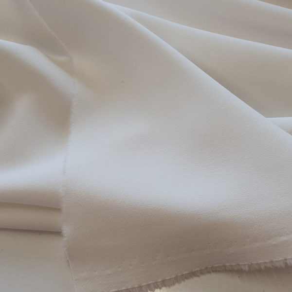 Heavy Peached Bi Stretch Peachskin in Parchment Ivory - Image 2