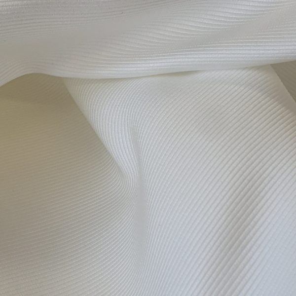 Soft Polyester Ribbed Grossgrain in Ivory for Bridal - Image 2