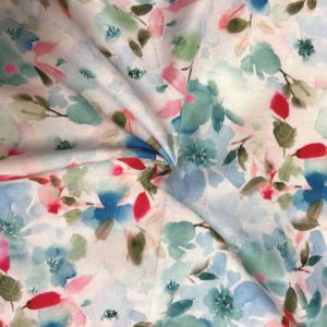 Superior Cotton 'London Lawn' soft floral print 'Eucalyptus'