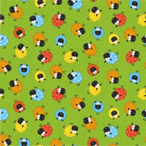 Cotton Fabrics by Nutex 81190-Happy Sheep, sold per 1/2mt