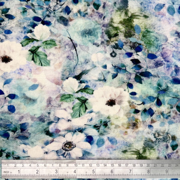 Fabulous Flax soft Linen Viscose print 'Josephine' - Image 3