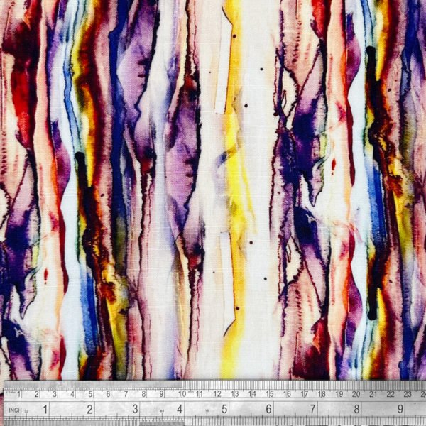Fabulous Flax soft Linen Viscose print 'Melissa' - Image 3
