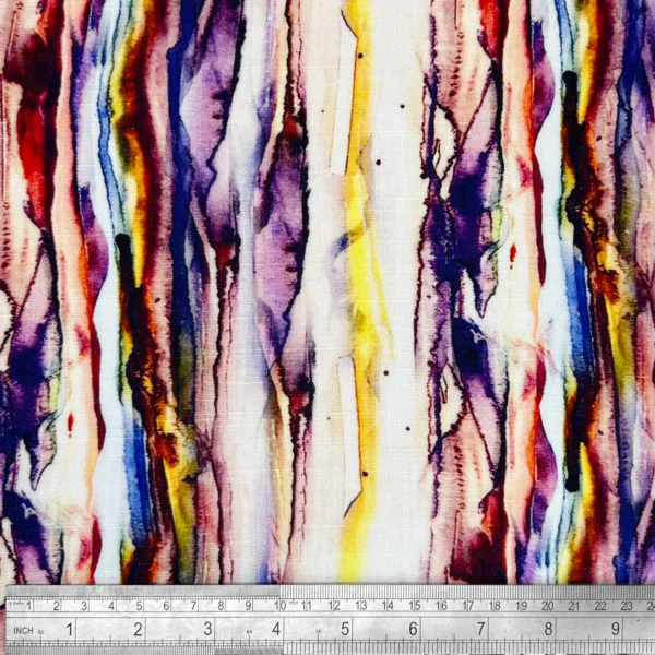 Fabulous Flax soft Linen Viscose print 'Melissa' - Image 3