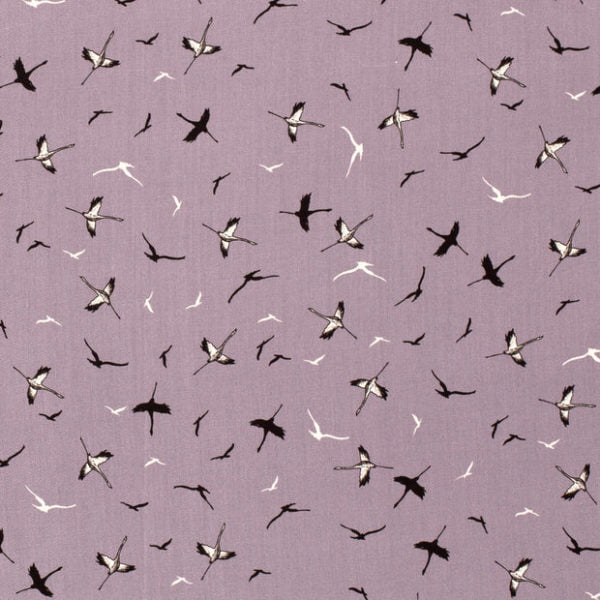 Bamboo Poplin in Mauve Birds - Image 2