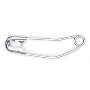 Hardened and tempered quality Curved safety pins in a useful closable storage box. Nickel