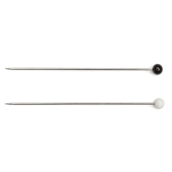 Dressmaking Pins - Glass Coloured Head Fine Quilting Straight Pins by Clover - Image 2