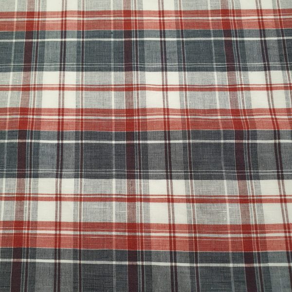 Irish Linen Cotton Hankerchief Shirting Check - Image 2