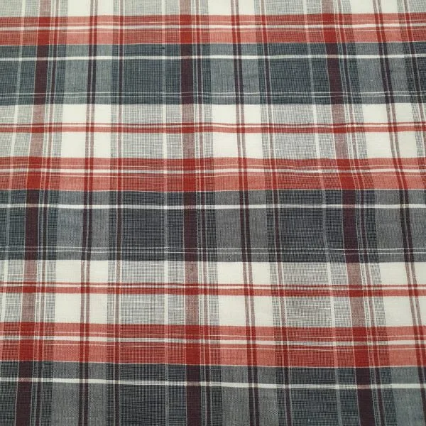 Irish Linen Cotton Hankerchief Shirting Check - Image 2