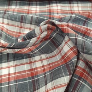 Irish Linen Cotton Hankerchief Shirting Check