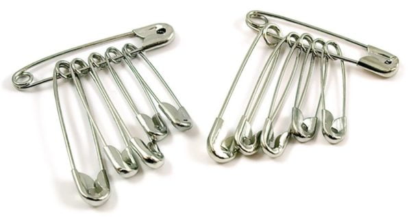 Assorted Sized Nickel Safety Pins