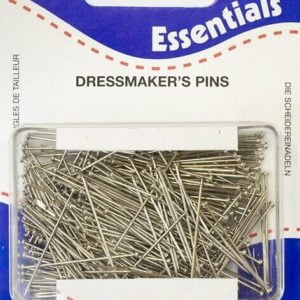 Dressmaking Pins - Hardened and Tempered Straight longer size, 30mm x 0.60mm Nickel