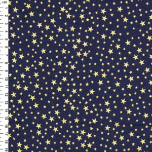 Metallic Star Christmas Cotton, sold per 1/2mtr