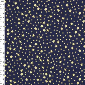 Metallic Star Christmas Cotton, sold per 1/2mtr