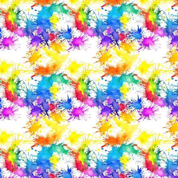 100% Cotton Fabric 'Paint Splash'