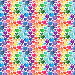 100% Cotton Fabric 'Love Hearts'