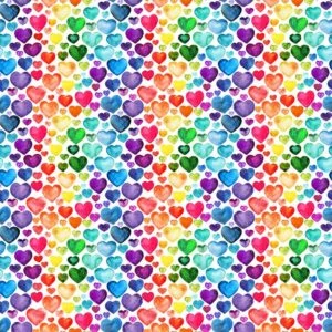 100% Cotton Fabric 'Love Hearts'