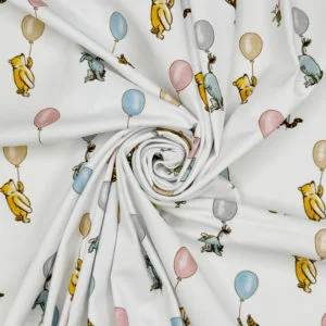 Winnie The Pooh Balloon stretch cotton jersey