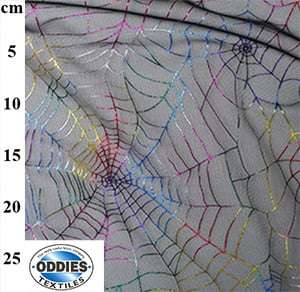 Halloween Spider Web Net Rainbow Metallic