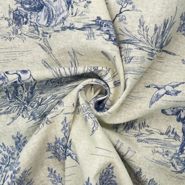 French inspired Country scene 'Toile' Cotton Canvas Panama - Image 2