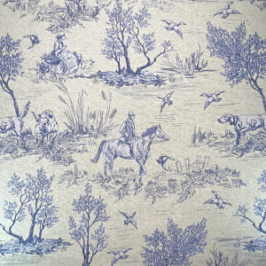 French inspired Country scene 'Toile' Cotton Canvas Panama