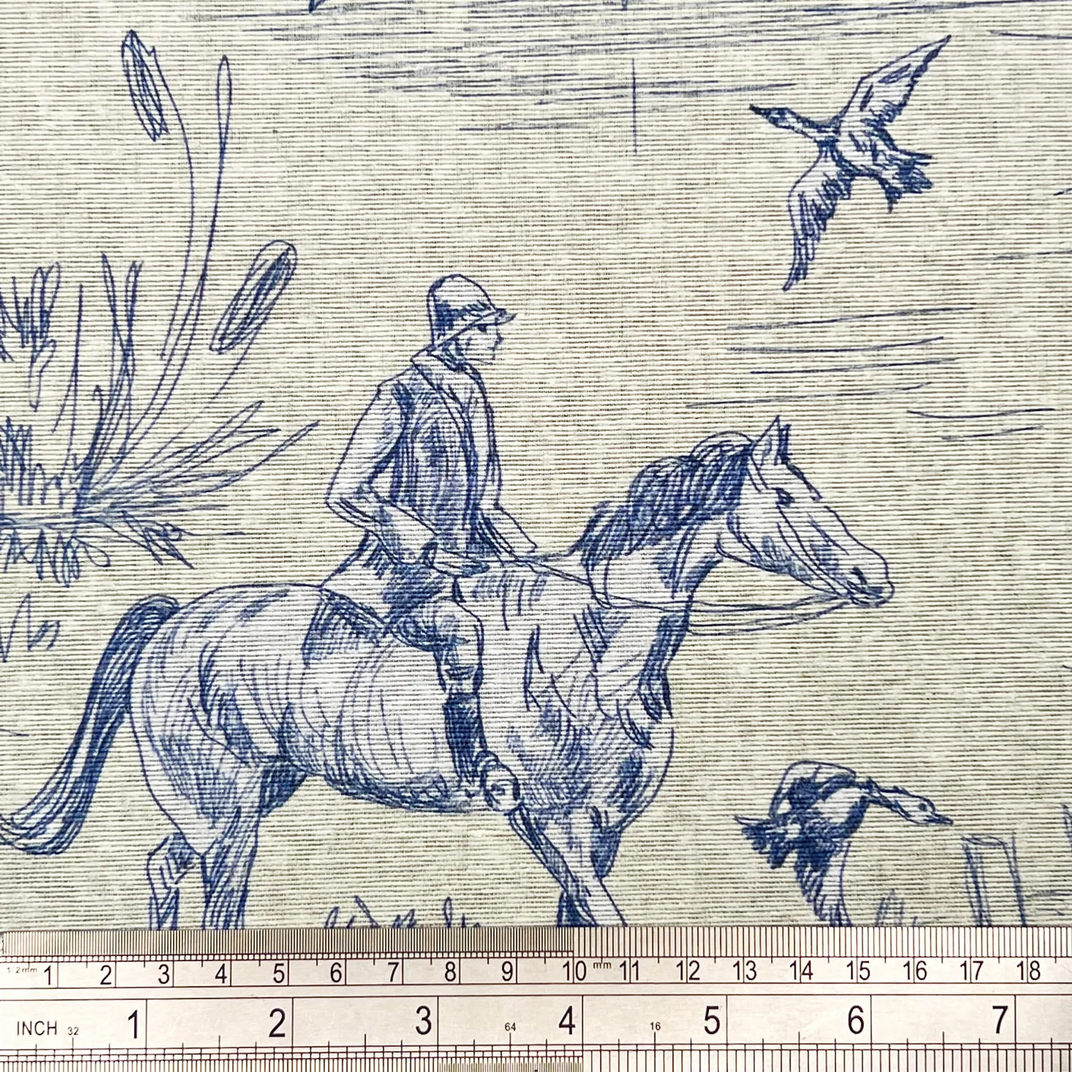 French inspired Country scene 'Toile' Cotton Canvas Panama - Image 3