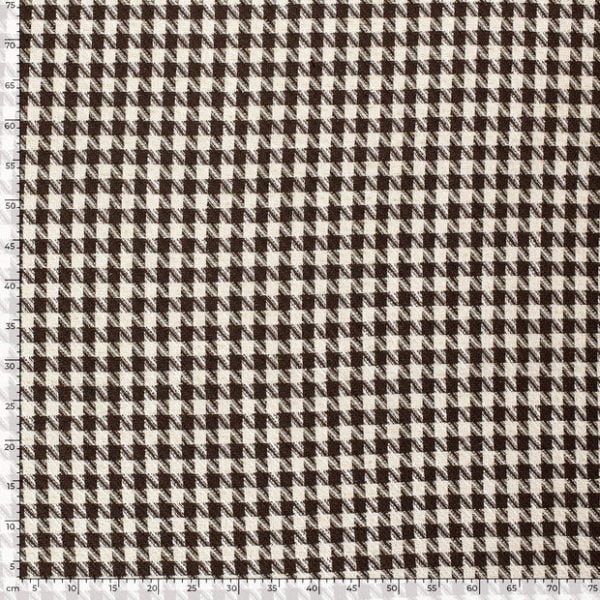 Poly Lurex Large Houndstooth Check Black and White - Image 3