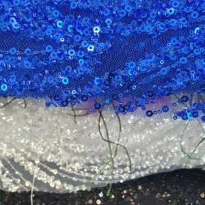Embroidered and Beaded Sequin Lace 'Abstract Swirl'