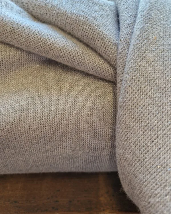 Heavy Knit Lurex Stretch Melange Jersey - Image 9