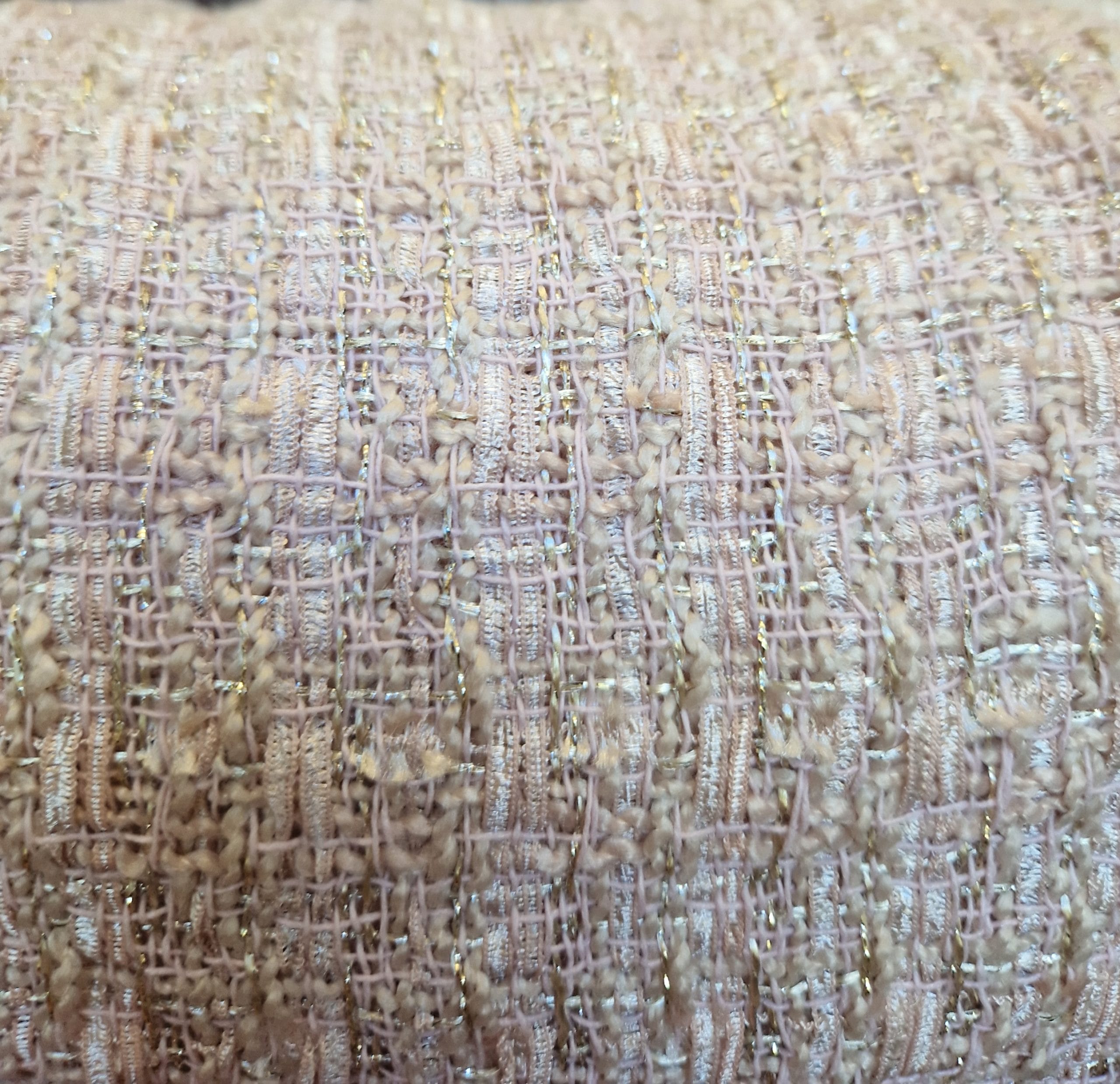 Jacquard Lurex Chenille Boucle Check