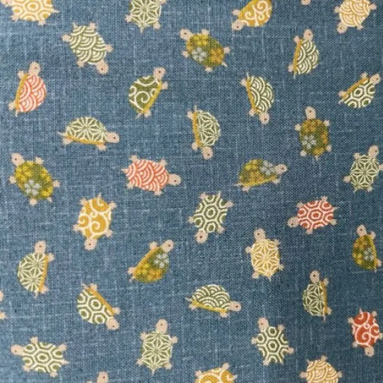 Japanese 100% Cottons 'Turtles' fabric for craft or dress, sold per 1/2mt - Image 4
