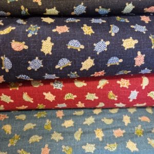 Japanese 100% Cottons 'Turtles' fabric for craft or dress, sold per 1/2mt