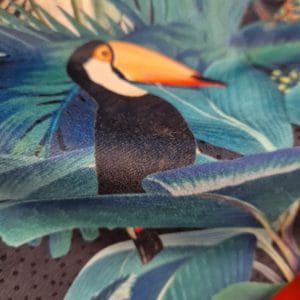 Royal Palm Midnight Tropical Floral Printed Velvet