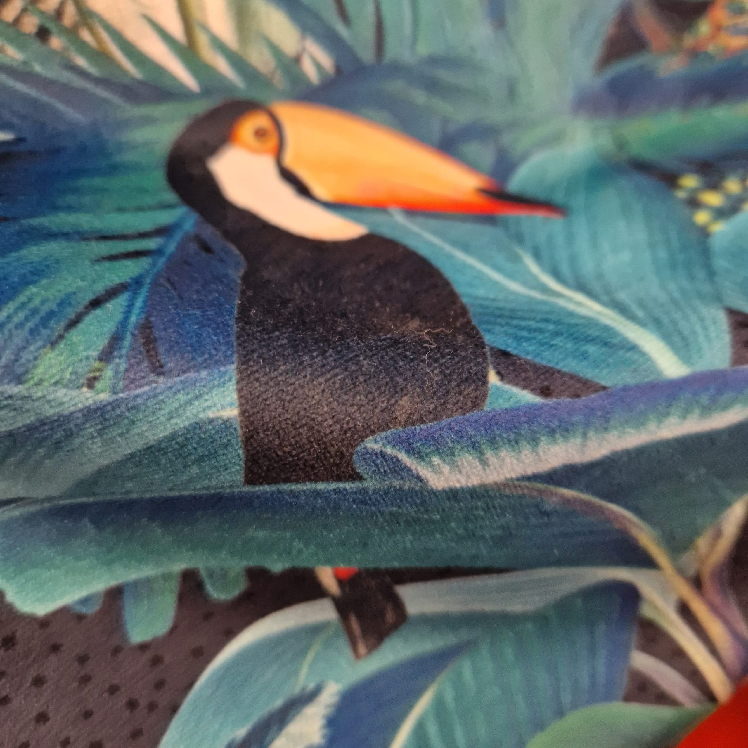 Royal Palm Midnight Tropical Floral Printed Velvet