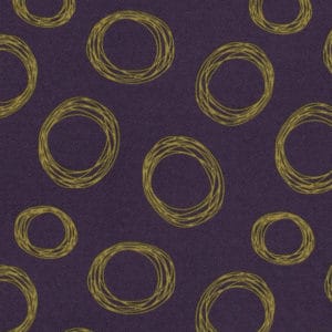 Viscose Nylon Matte Twill Stretch Jersey in Grape Circles
