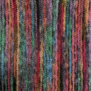 Inca Chenille Stripped Flannel in Burnt Red