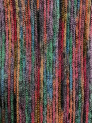 Inca Chenille Stripped Flannel in Burnt Red